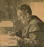 851153 Portret, met potlood geschetst, in kopie, van mgr. dr. J.A.H.G 'Andreas’ Jansen (1849-1916), pastoor te Bunnik, ...